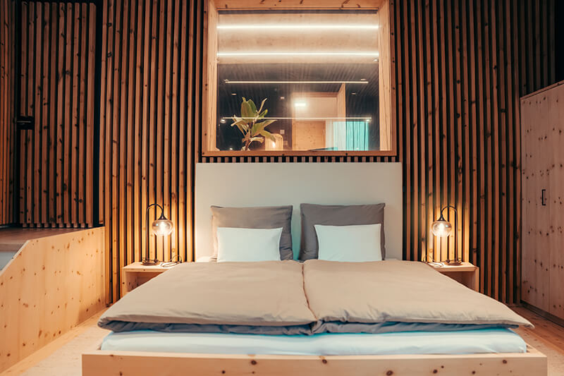 Bett – Studio Lodge